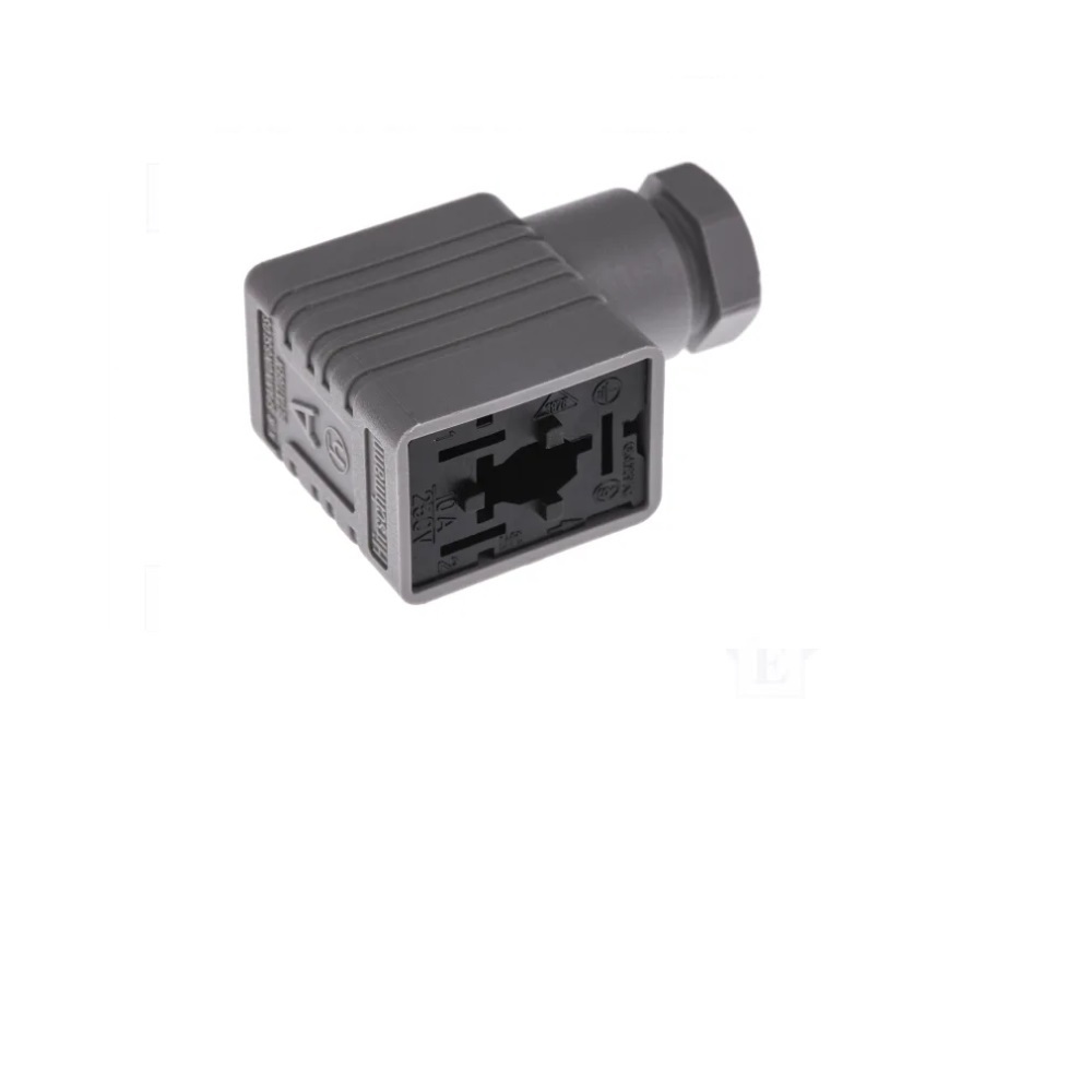 932977-106 HIRSCHMANN SOLENOID VALVE CONNECTOR<BR>FORM B IND 2+G PG9 CG FW 250VAC/DC (GY)